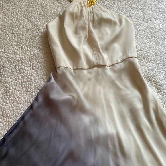 Carmen Marc Valvo 100% silk halter dress EUC - Picture 4 of 9